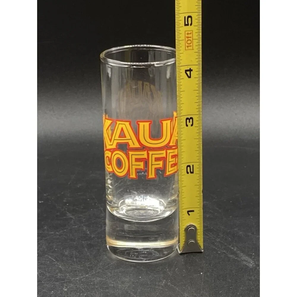 Kauai Estate Coffee Hawaii Tall Shot Glass 4 1/4”